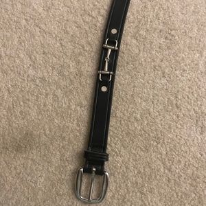 Tory Black Leather Show Belt